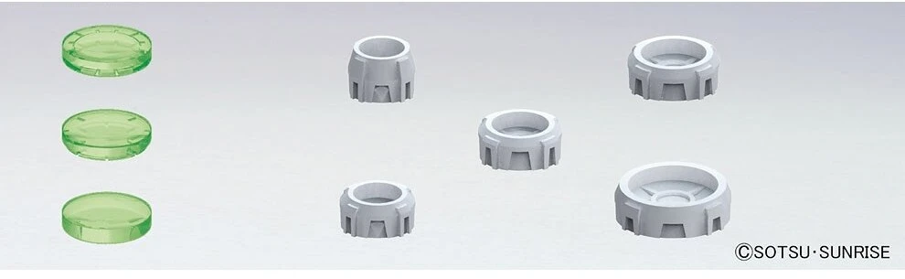 Bandai Builders Parts HD MS Sight Lens 01 žali lęšiai modeliams 62856