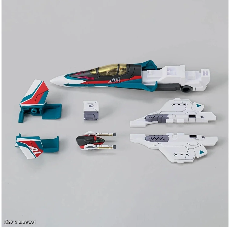 Bandai HG VF-31S Siegfried 1/100 plastikinis modelis su stovu ir lipdukais