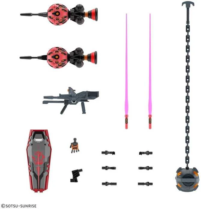 Bandai HGGQ Raudona Gundam 1/144 plastikinis Gunpla rinkinys