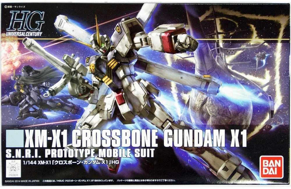 Bandai HGUC Crossbone Gundam X1 1/144 plastikinis Gunpla rinkinys