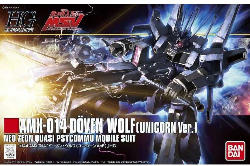 Bandai HGUC Gundam Unicorn Doven Wolf 1/144 plastikinis modelis