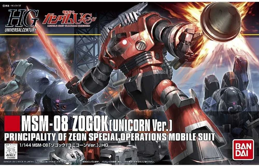 Bandai HGUC Gundam Unicorn MSM-08 Zogok 1/144 Gunpla rinkinys