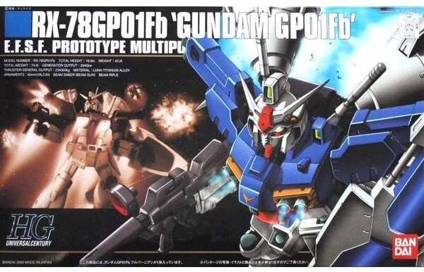Bandai HGUC RX-78GP01Fb Gundam GP01Fb 1/144 plastikinis modelis
