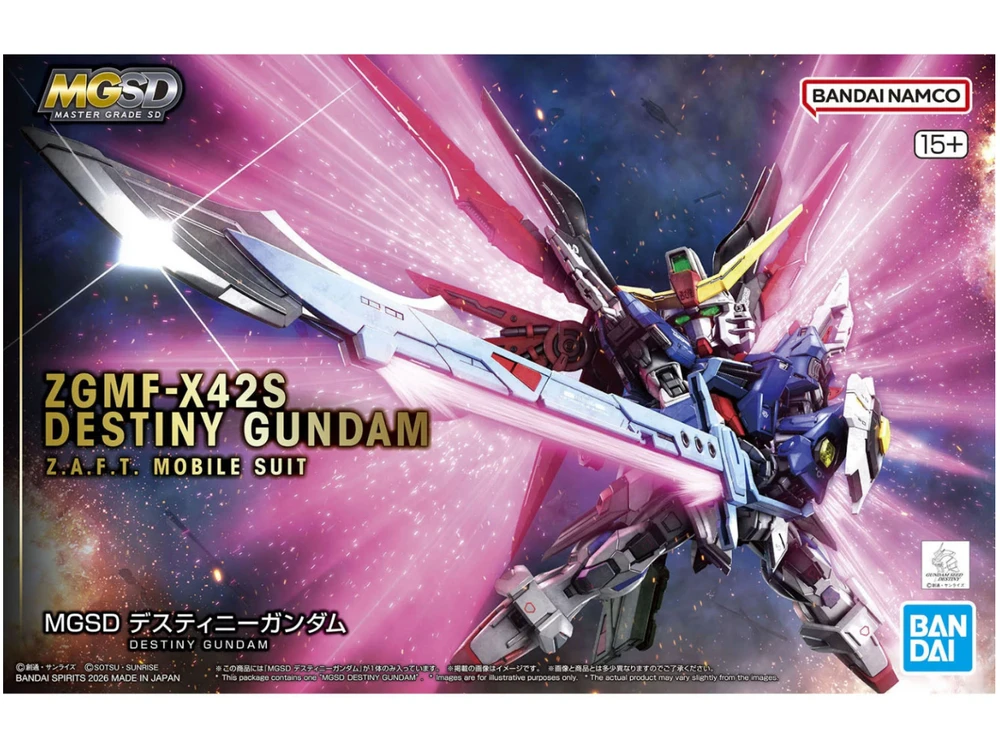Bandai MGSD Destiny Gundam Gunpla plastikinis surenkamas modelis
