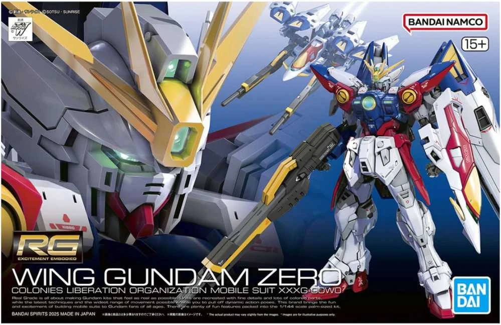 Bandai RG Wing Gundam Zero TV 1/144 plastikinis Gunpla rinkinys