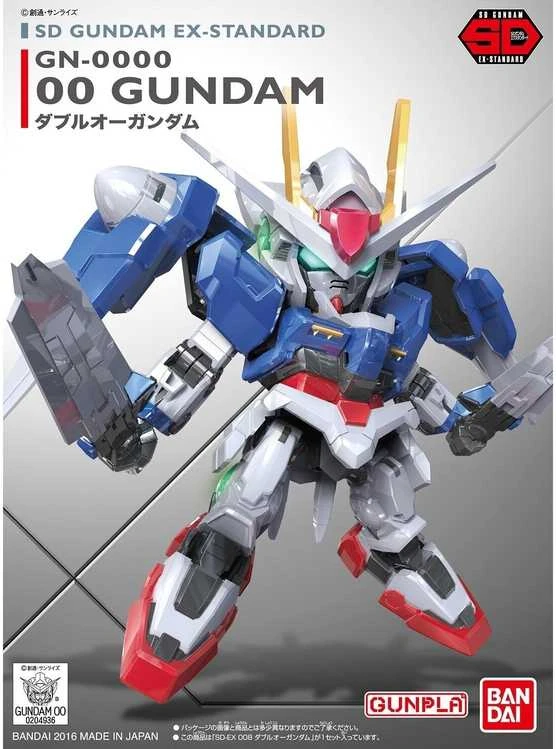 Bandai SD EX-Standard GN-0000 00 Gundam plastikinis Gunpla rinkinys