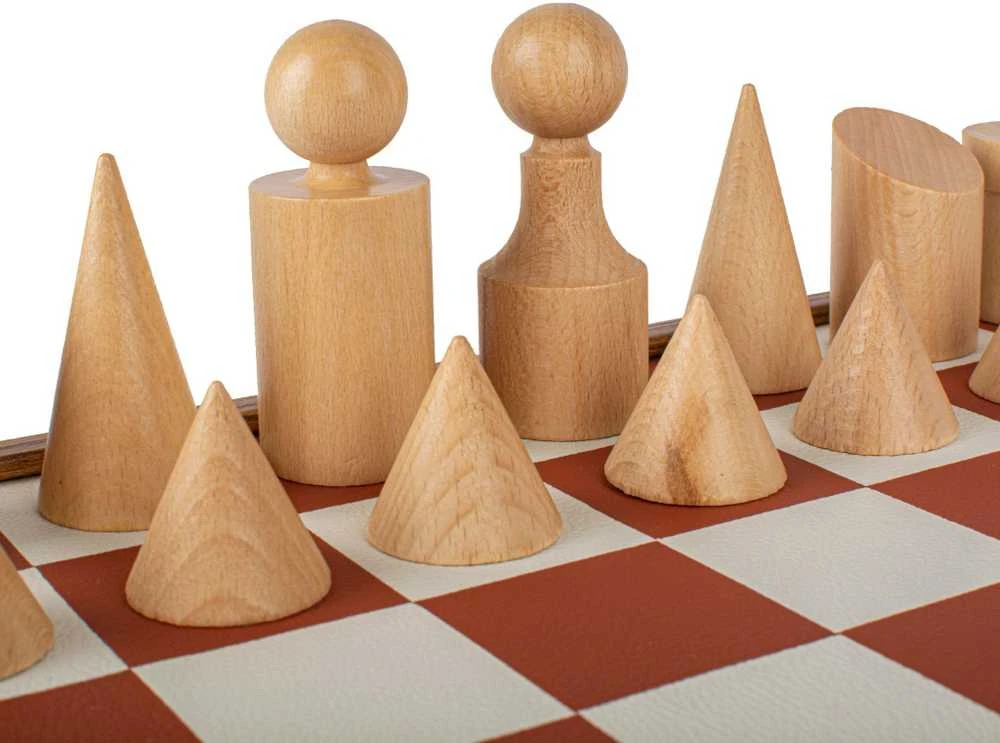 Manopoulos Bauhaus Stiliaus Šachmatų Rinkinys 40x40cm Su Figūrėlėmis