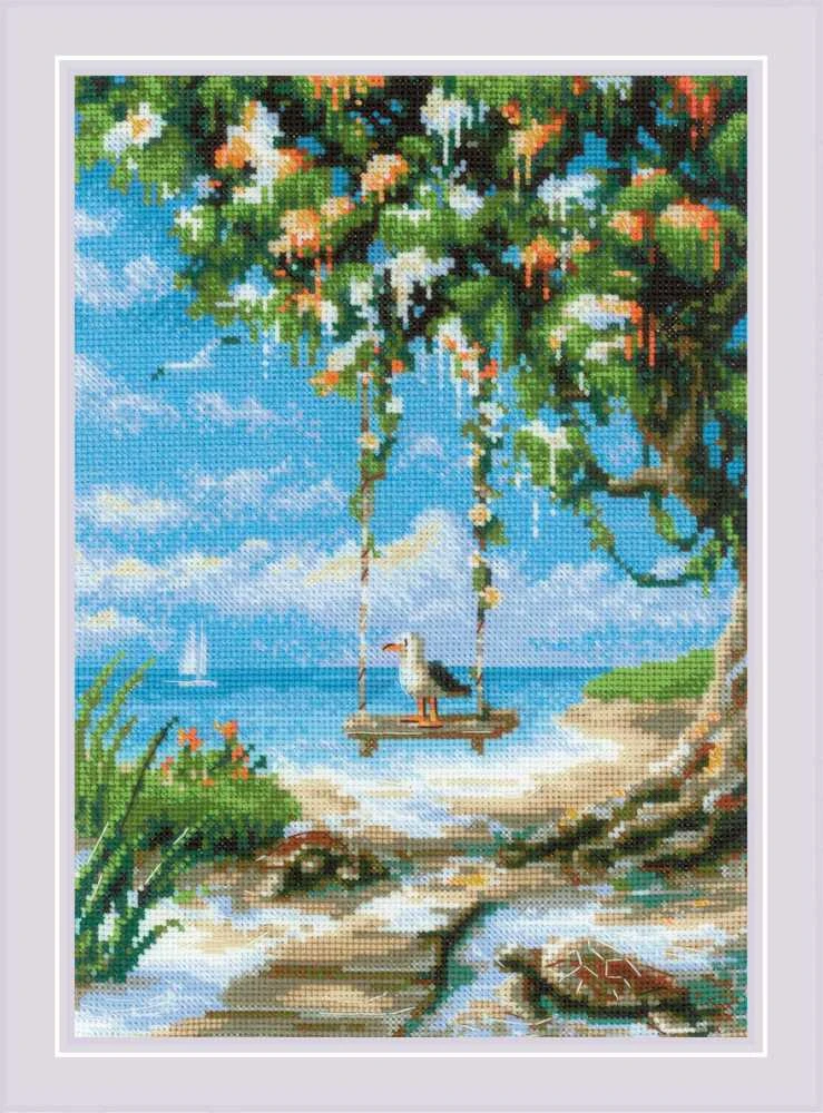 Riolis Siuvinėjimo kryželiu rinkinys "Paplūdimio sūpynės" 21x30 SR2215