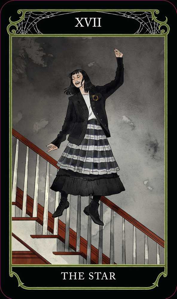 KNYGA Insight Editions Beetlejuice taro kortos – 78 kortų kaladė su gidu, oficiali kolekcinė dovana