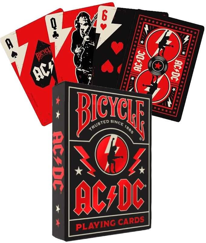 Bicycle AC/DC pokerio kortos – kolekcinės, triukams ir žaidimams