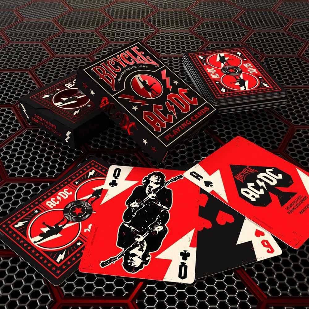 Bicycle AC/DC pokerio kortos – kolekcinės, triukams ir žaidimams