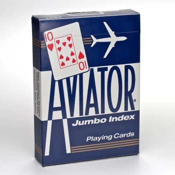 Bicycle Aviator Jumbo Pokerio Kortos (Mėlynos)