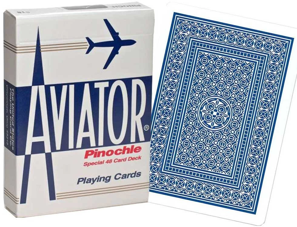 Bicycle Aviator Pinochle Standard Pokerio Kortos (Mėlynos)