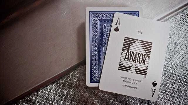 Bicycle Aviator Pinochle Standard Pokerio Kortos (Mėlynos)