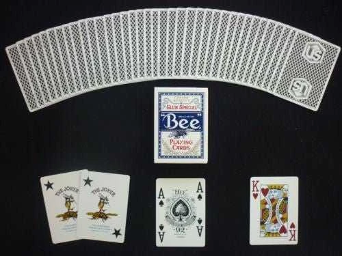 Bicycle Bee Standard Pokerio Kortos (Mėlynos)