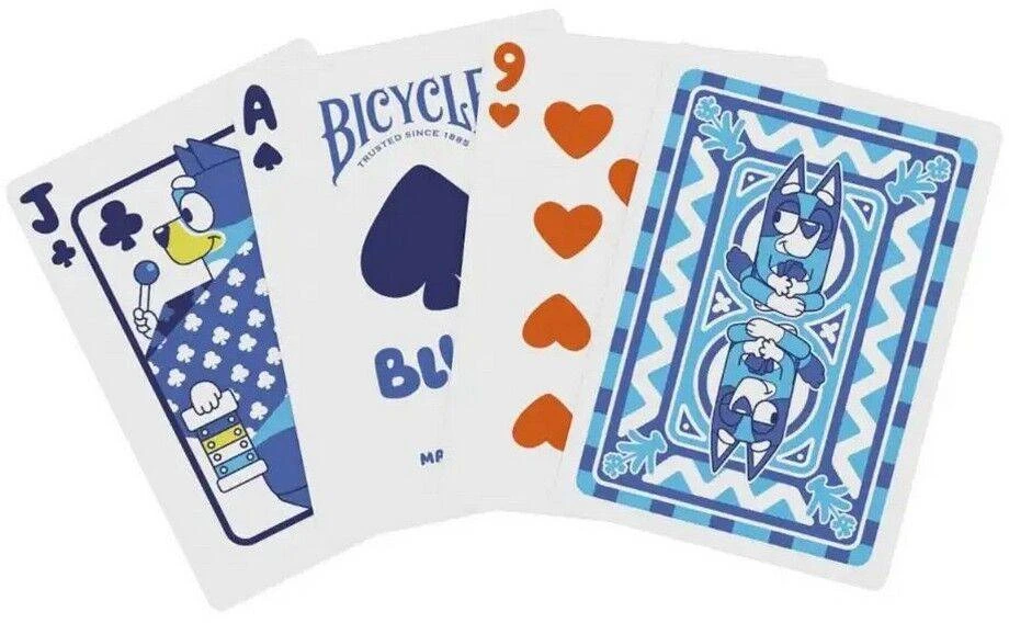 Bicycle Bluey žaidimo kortų kaladė – 52 kortos + 2 džokeriai