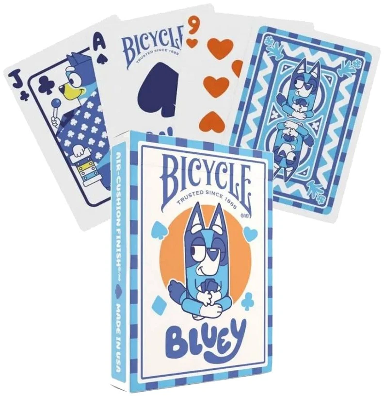 Bicycle Bluey žaidimo kortų kaladė – 52 kortos + 2 džokeriai