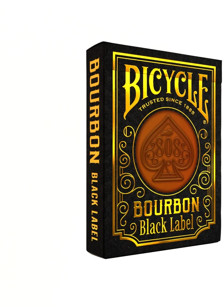 Bicycle Bourbon Juodas Label žaidimo kortos
