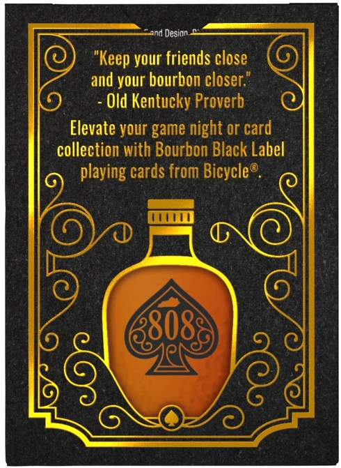 Bicycle Bourbon Juodas Label žaidimo kortos