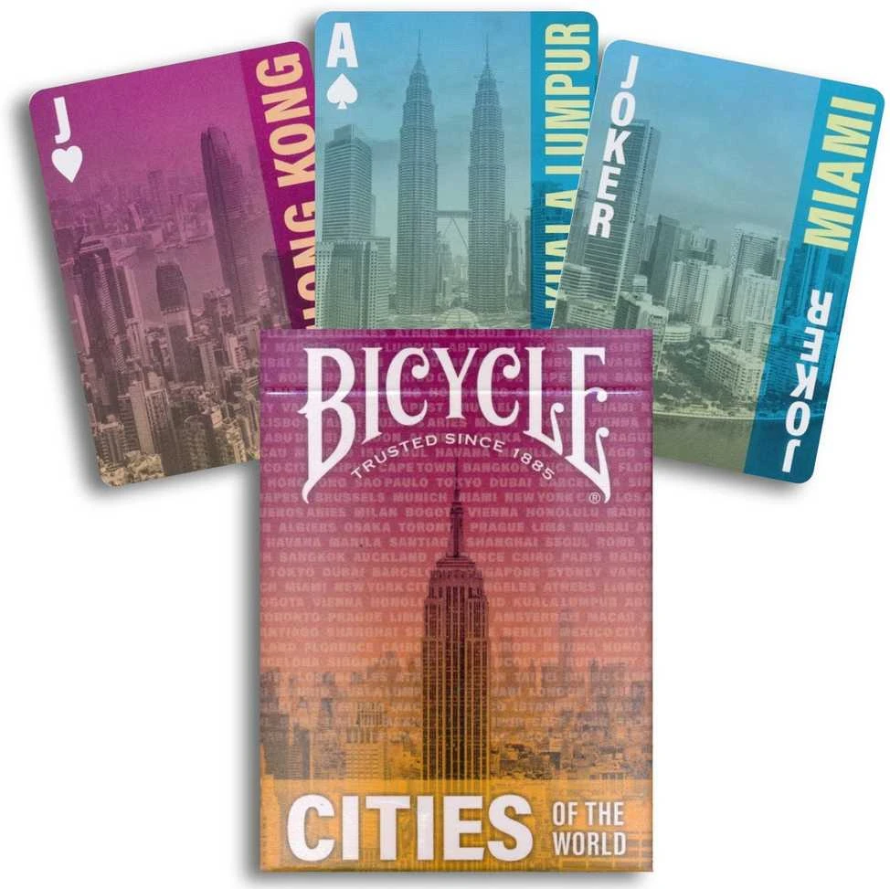 Bicycle Cities of the World žaidimo kortos – pasaulio miestų kolekcija