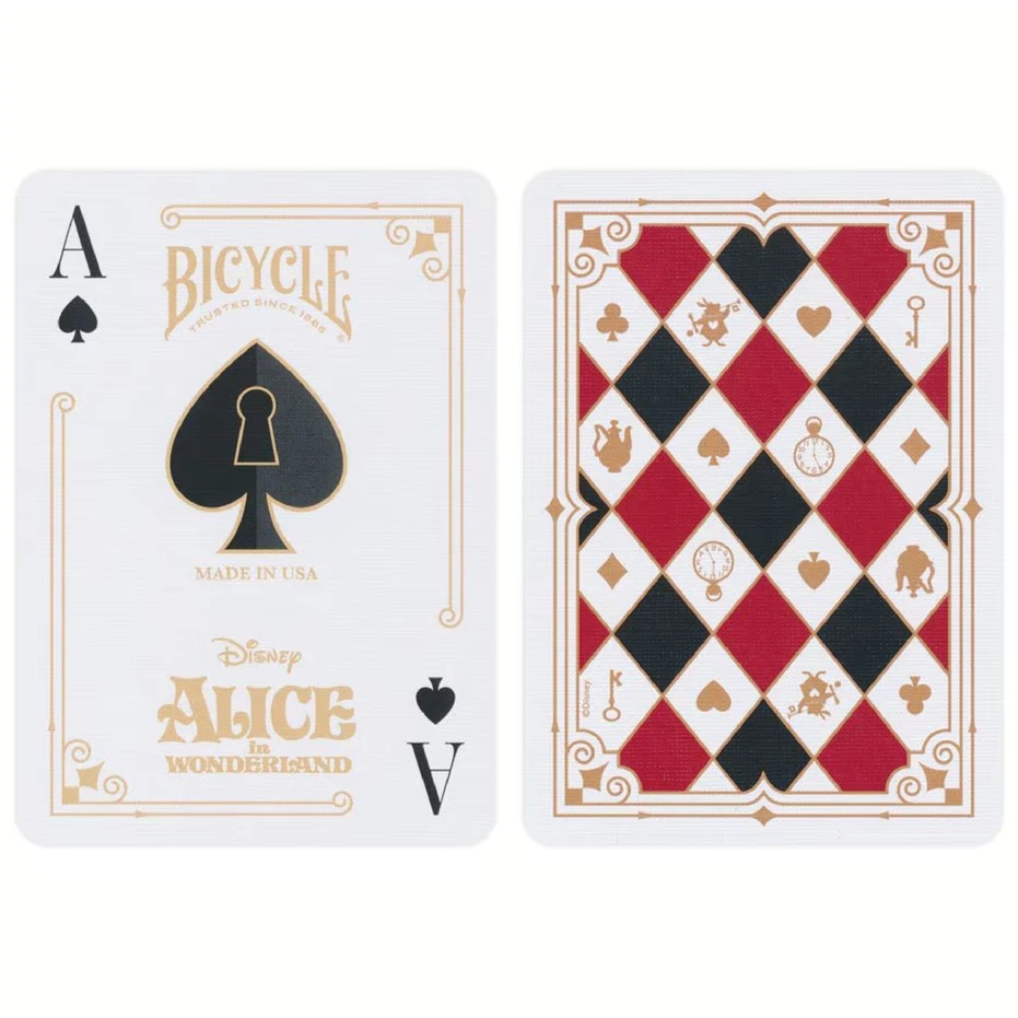 Bicycle Disney Alisa Stebuklų šalyje žaidimų kortos – pokeriui, folija