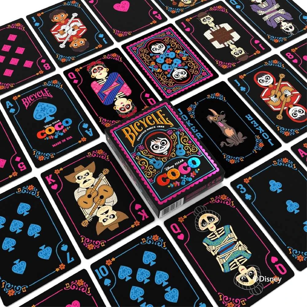 Bicycle Disney Coco kortos – holografinė dėžutė, pokeriui, kolekcionieriams