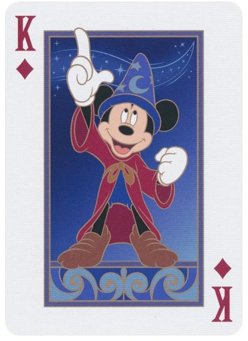 Bicycle Disney Fantasia žaidimo kortos su Peliuku Mikiu