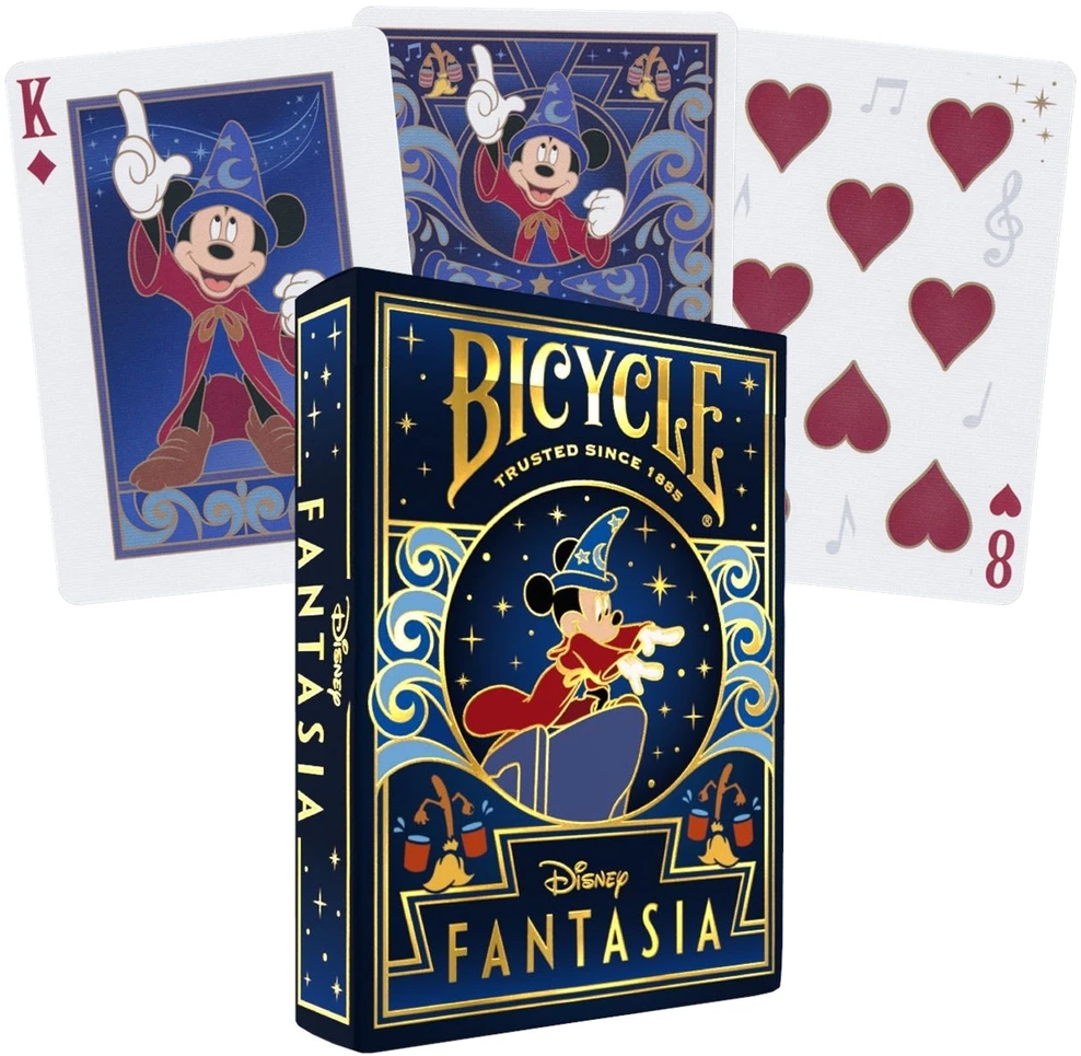 Bicycle Disney Fantasia žaidimo kortos su Peliuku Mikiu
