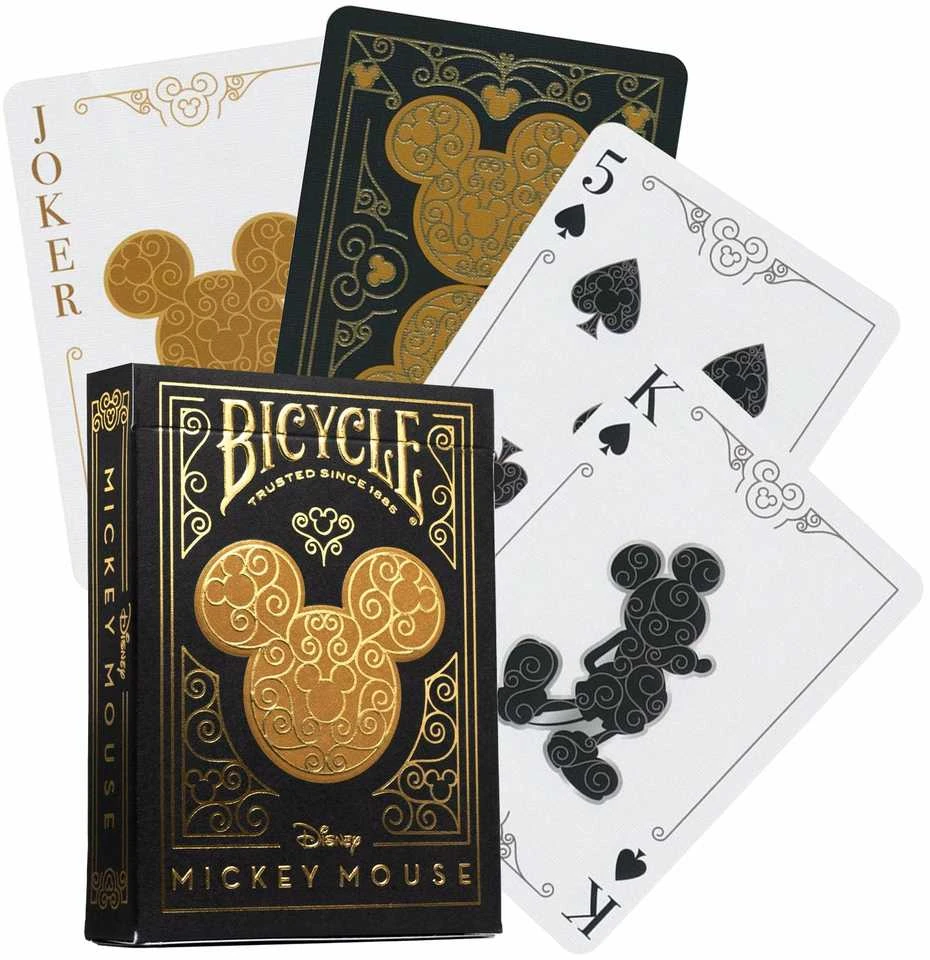 Bicycle Disney Mickey Mouse kortos (juodos ir auksinės)