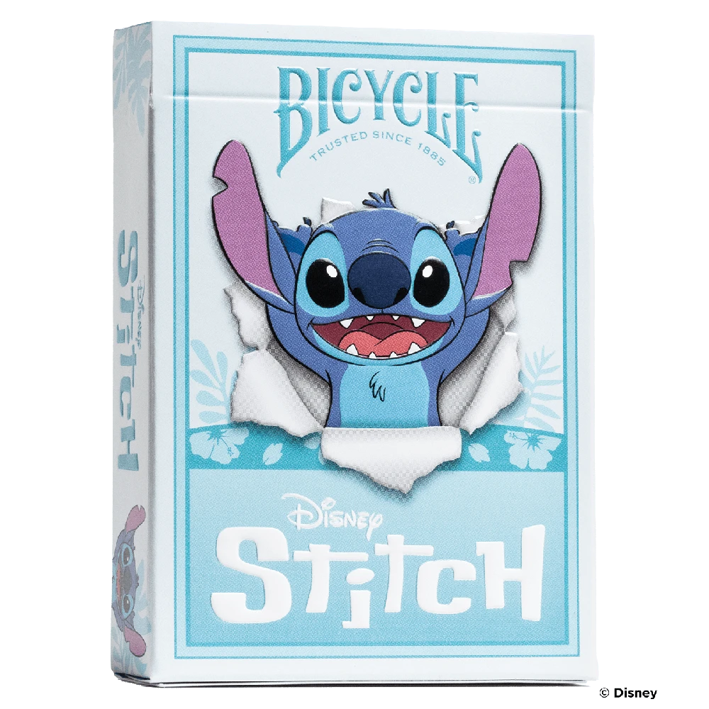 Bicycle Disney Stitch žaidimų kortos – pokeriui, triukams ir kolekcionieriams
