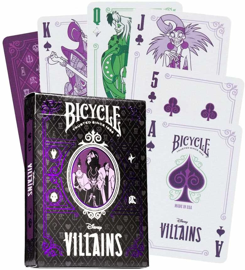 Bicycle Disney Villains žaidimo kortos (žalios)