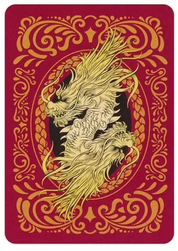 Bicycle Dragon žaidimo kortos (raudona)