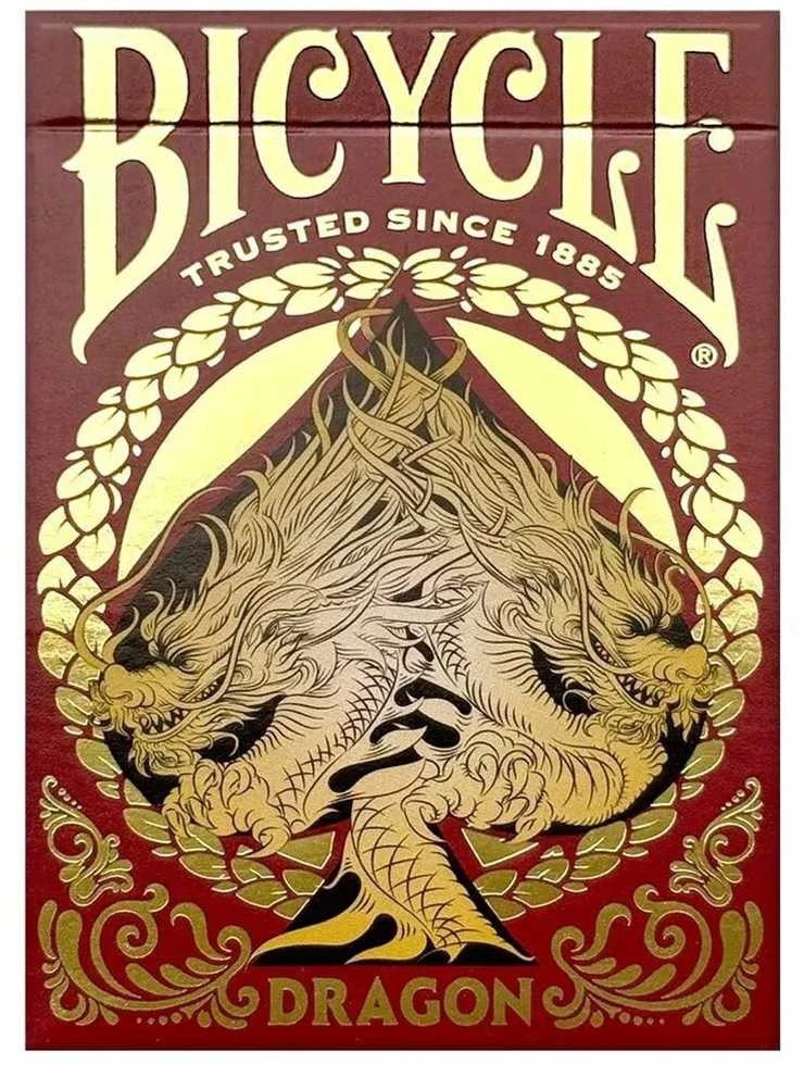 Bicycle Dragon žaidimo kortos (raudona)