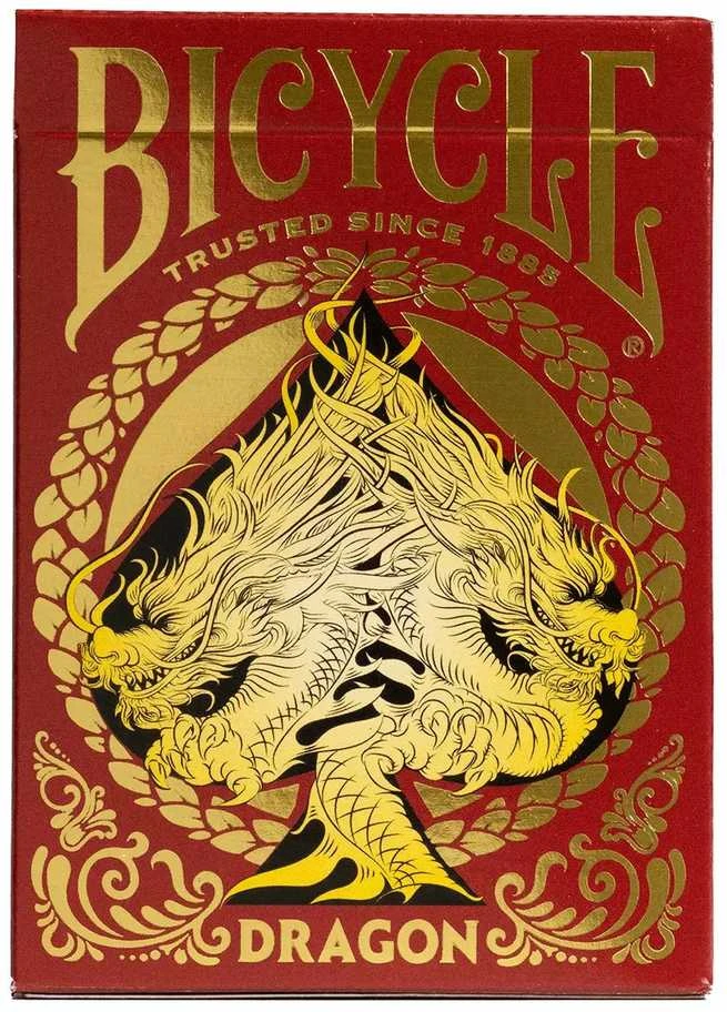 Bicycle Dragon žaidimo kortos (raudona)