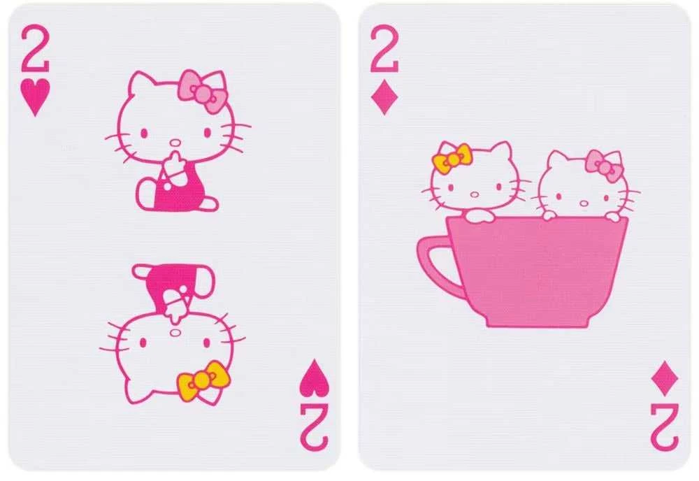 Bicycle Hello Kitty Juodas & Rožinė žaidimo kortos – rožinė ir juoda