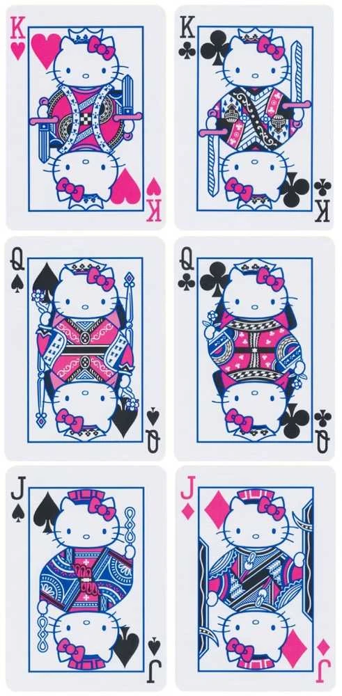 Bicycle Hello Kitty Juodas & Rožinė žaidimo kortos – rožinė ir juoda