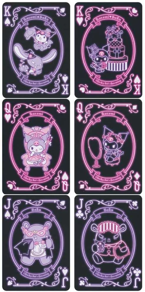 Bicycle Kuromi žaidimo kortos – Sanrio kolekcionieriams ir pokeriui