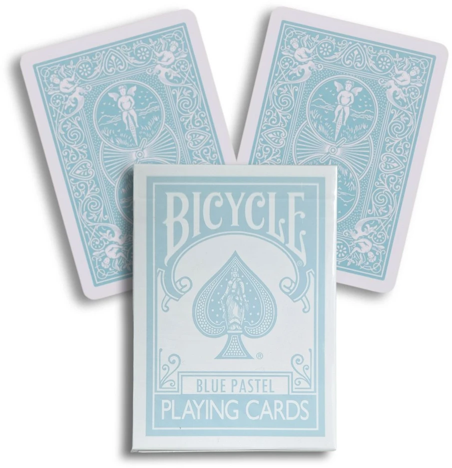 Bicycle Pastel žaidimo kortų kaladė – pastelinė mėlyna, Air-Cushion apdaila