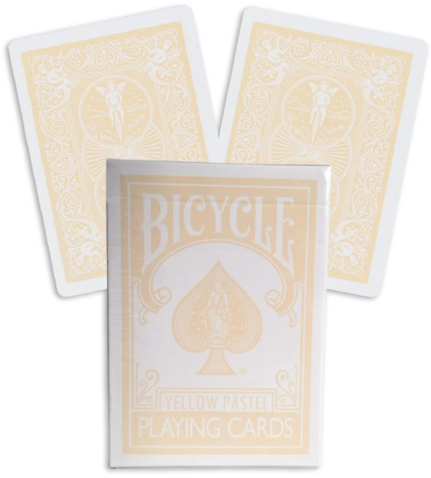 Bicycle pastelinė geltona kortų kaladė – pokeriui, triukams