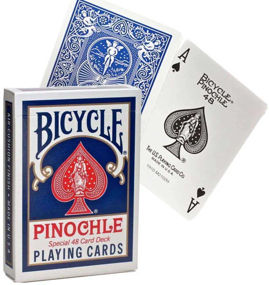 Bicycle Pinochle Standard Žaidimų Kortos (Mėlynos)