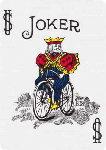 Bicycle Rider Back 808 juodas seal playing kortos (mėlynos)