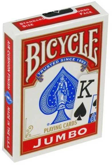 Bicycle Rider Jumbo Pokerio Kortos (Raudonos)