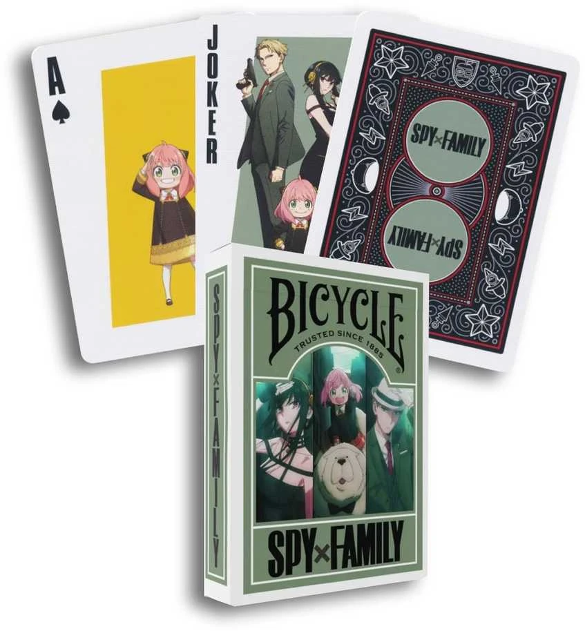 Bicycle Spy x Family žaidimo kortos – anime gerbėjams, kolekcinė kaladė