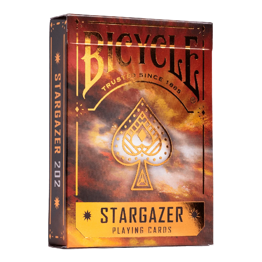 Bicycle Stargazer kortos – kosminis dizainas, pokeriui ir triukams