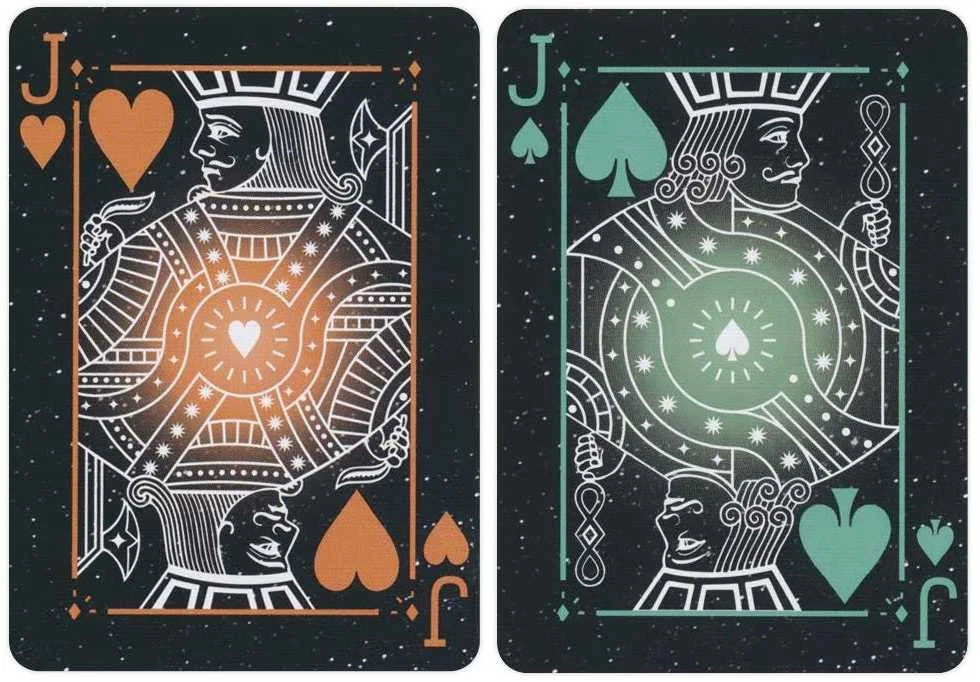 Bicycle Stargazer žaidimo kortos su Carina ūko dizainu – pokeriui, triukams