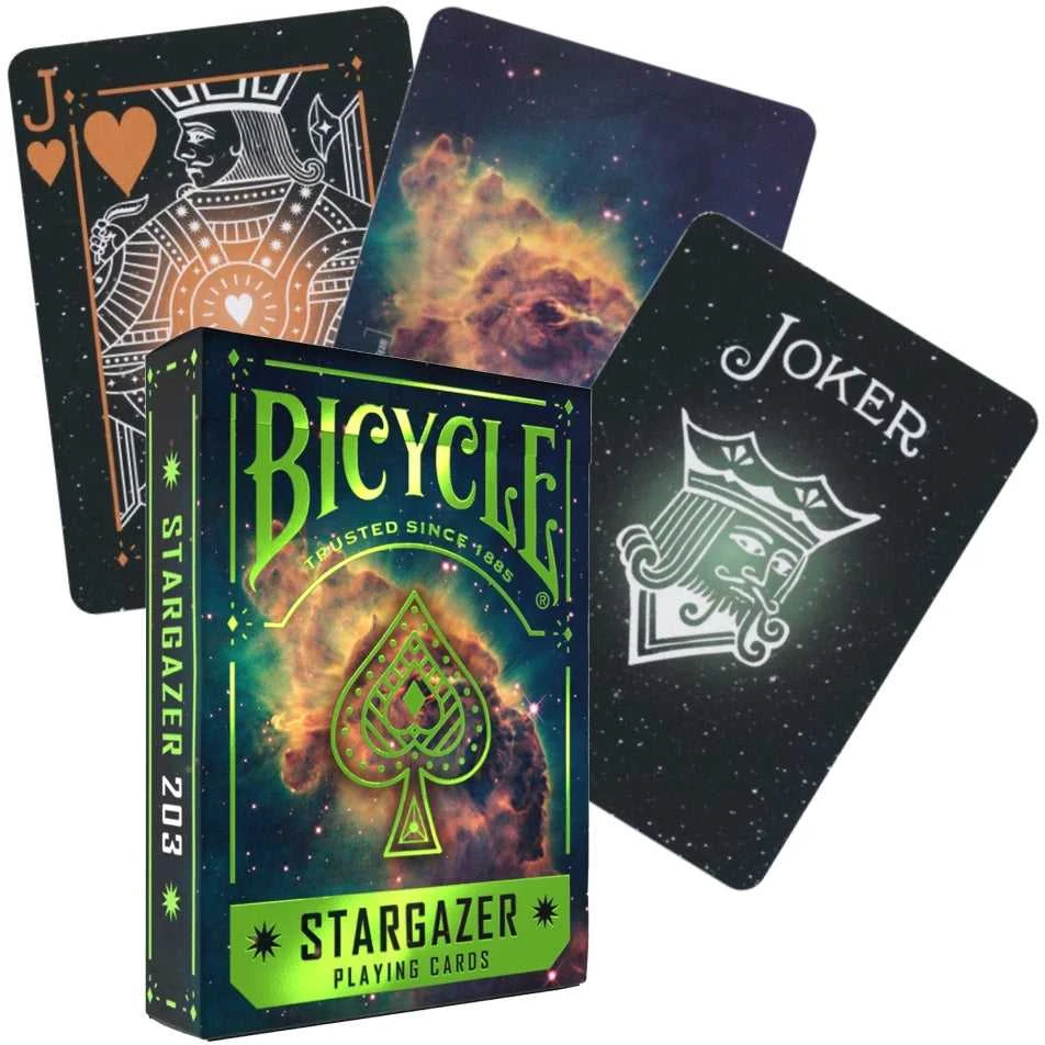 Bicycle Stargazer žaidimo kortos su Carina ūko dizainu – pokeriui, triukams