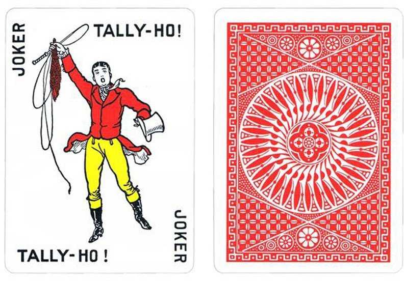 Bicycle Tally-Ho Circle Žaidimų Kortos (Raudonos)
