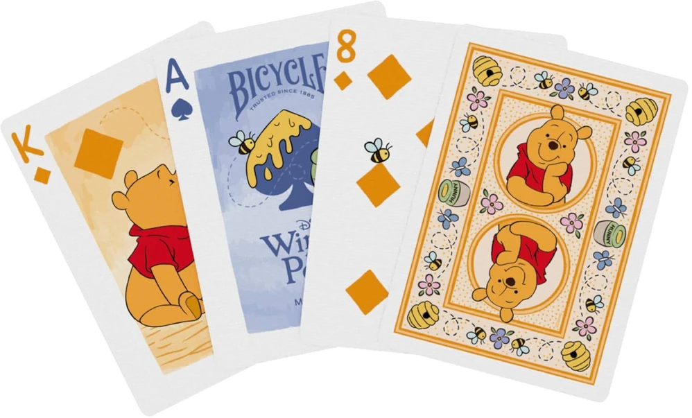Bicycle „Winnie the Pooh“ žaidimo kortų kaladė (Disney), 52+2 džokeriai