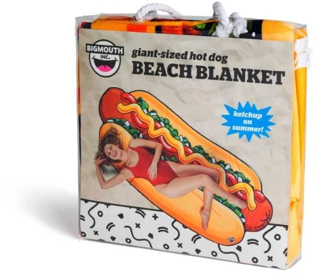 Rankšluostis Big Mouth Paplūdimio kilimėlis, Hot Dog