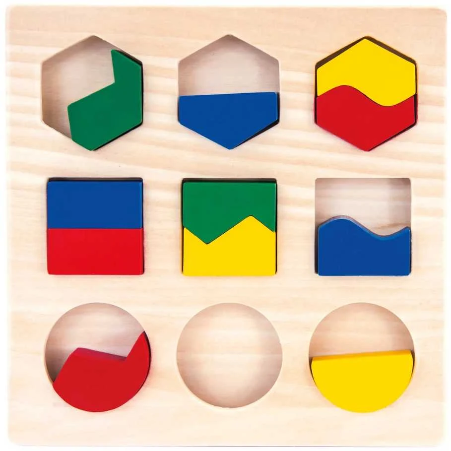 Bino Medinė geometrinių formų dėlionė